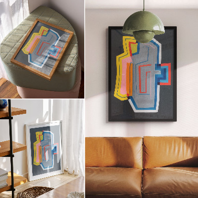 Impression sur toile Formes abstraites, couleurs dynamiques, modernité