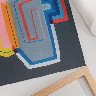 Impression sur toile Formes abstraites, couleurs dynamiques, modernité