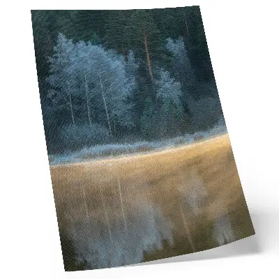 Affiche décorative représentant une forêt mystique au-dessus de l'eau