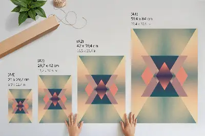 Décoration murale formes géométriques aux couleurs pastel élégantes