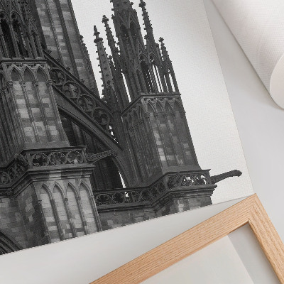 Impression sur toile Architecture gothique richement décorée de contrastes