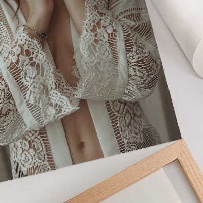 Impression sur toile Dentelle, délicatesse, élégance, classique, féminité