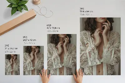 Impression sur toile représentant la dentelle avec délicatesse et élégance dans un style classique et féminin
