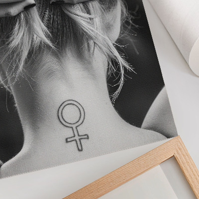 Affiche décorative Élégance en noir et blanc, minimalisme, symbole de féminité
