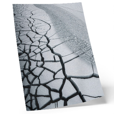 Décoration murale Des lignes de glace craquelées, une beauté hivernale harmonieuse