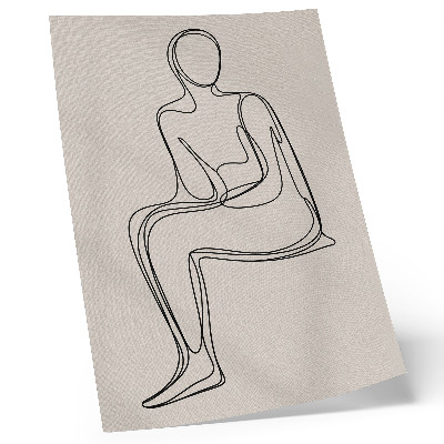 Impression sur toile Une ligne subtile sur un fond crème