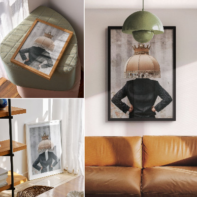 Affiche décorative Un abat-jour raffiné, un costume élégant, un contraste de textures