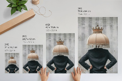 Affiche décorative Un abat-jour raffiné, un costume élégant, un contraste de textures