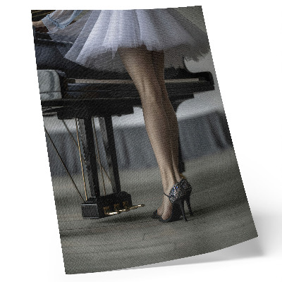 Impression sur toile Ballerine au piano, élégance et délicatesse