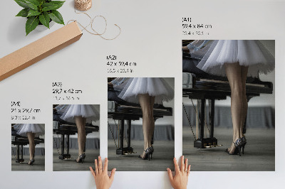 Impression sur toile Ballerine au piano, élégance et délicatesse