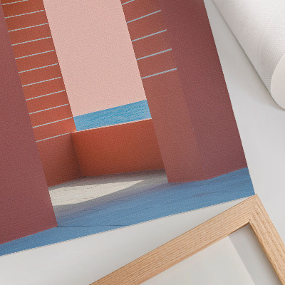 Impression sur toile Arches pastel, mer, architecture minimaliste