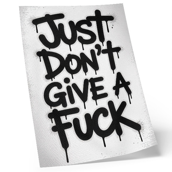 Affiche décorative Lettres de graffiti noires sur fond blanc avec contraste