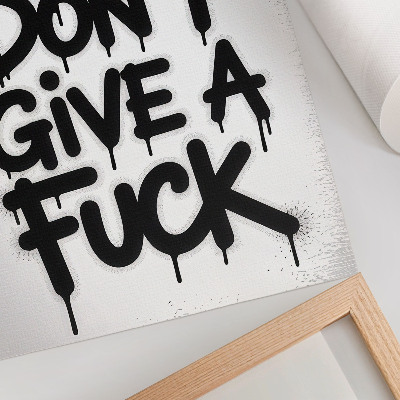 Affiche décorative Lettres de graffiti noires sur fond blanc avec contraste