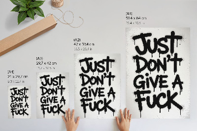Affiche décorative Lettres de graffiti noires sur fond blanc avec contraste