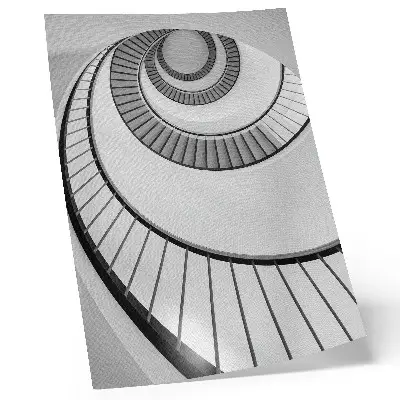 Impression sur toile escalier en colimaçon à la géométrie envoûtante et élégante