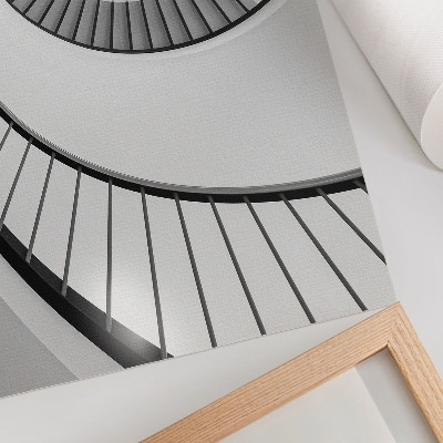 Impression sur toile Escalier en colimaçon, géométrie envoûtante, élégance