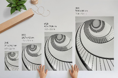 Impression sur toile Escalier en colimaçon, géométrie envoûtante, élégance