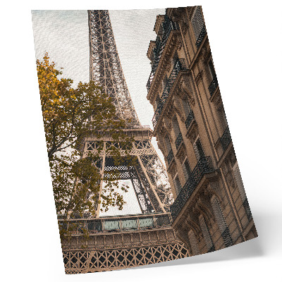 Affiche décorative Tour Eiffel, architecture, arbres, couleurs chaudes
