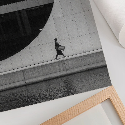Impression sur toile Simplicité moderne, géométrie audacieuse, monochrome harmonieux