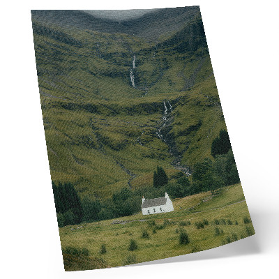 Affiche décorative Collines verdoyantes, chalet pittoresque, atmosphère paisible
