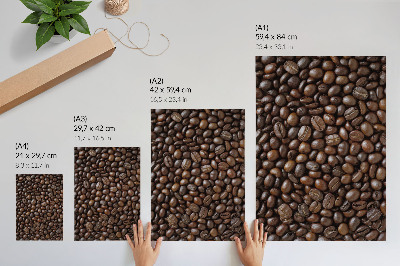 Décoration murale texture brune des grains de café
