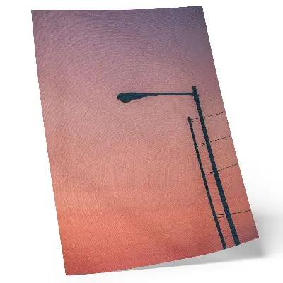 Impression sur toile lampe minimaliste au design coucher de soleil romantique et moderne