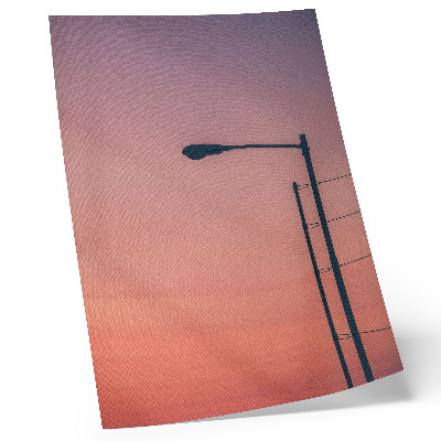 Impression sur toile lampe minimaliste, coucher de soleil romantique, modernité