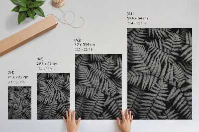 Affiche décorative Fougère sensuelle en noir et blanc, symétrie et élégance
