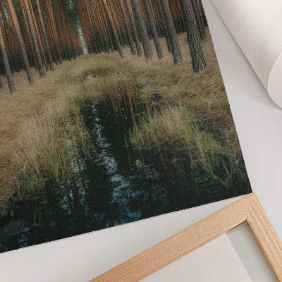 Impression sur toile Paysage forestier simple, haute forêt, symétrie