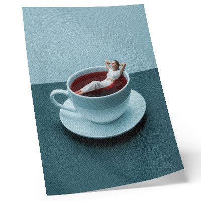 Impression sur toile Une tasse de détente surréaliste