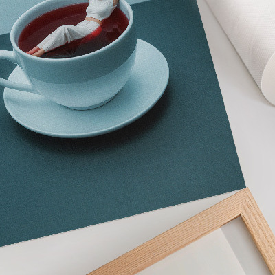 Impression sur toile Une tasse de détente surréaliste