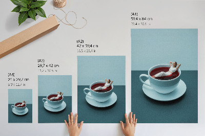 Impression sur toile Une tasse de détente surréaliste