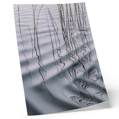 Décoration murale Motif minimaliste de vagues et de lignes sur l'eau
