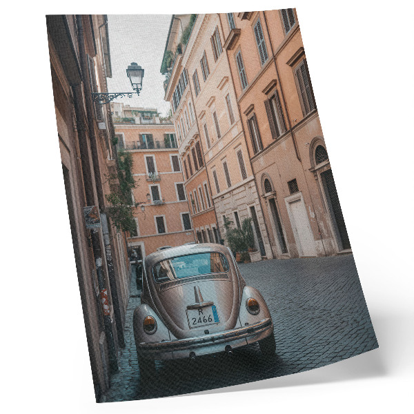 Impression sur toile Rue avec une voiture, architecture classique