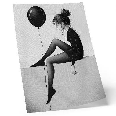 Décoration murale Figure au bord avec un ballon reflet émotionnel