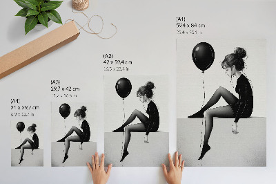 Décoration murale Figure au bord avec un ballon reflet émotionnel