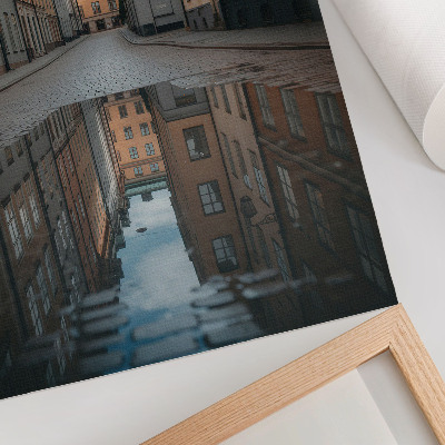 Affiche décorative Immeubles historiques avec piscine de style moderne
