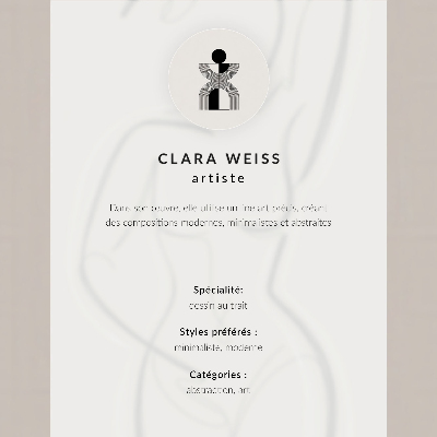 Impression sur toile Silhouette minimaliste d'une femme sur fond beige