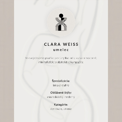 Impression sur toile Silhouette minimaliste d'une femme sur fond beige