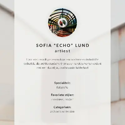 Affiche décorative bâtiment futuriste sur fond de ciel