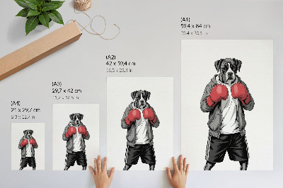 Décoration murale Gants de boxe pour chien Boxer style sportif