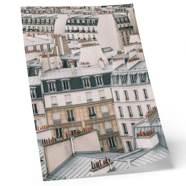Impression sur toile toits et cheminées symétriques de bâtiments