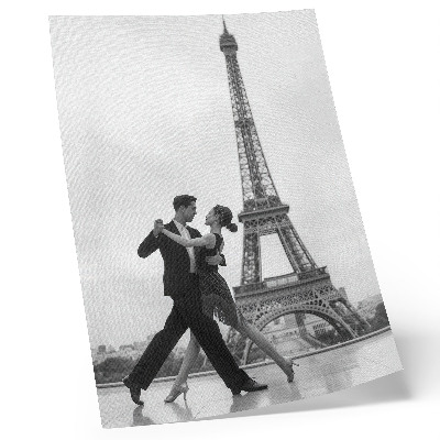 Décoration murale Un couple en noir et blanc danse devant la tour