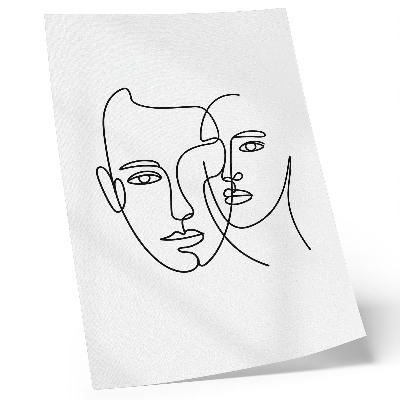 Impression sur toile Portraits minimalistes, dessin au trait, profondeur, émotions
