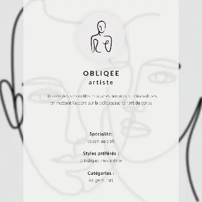 Impression sur toile portraits minimalistes avec dessin au trait illustrant la profondeur et les émotions