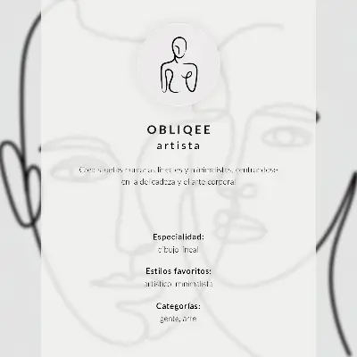 Affiche décorative visages dessinés au trait dans un style minimaliste élégant