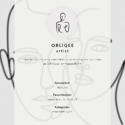 Affiche décorative Visages dessinés au trait, minimalisme, élégance