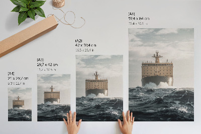 Affiche décorative Navire en mer Minimalisme Harmonie et Majesté