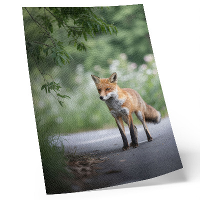 Décoration murale Renard dans la nature verte, paix, minimalisme