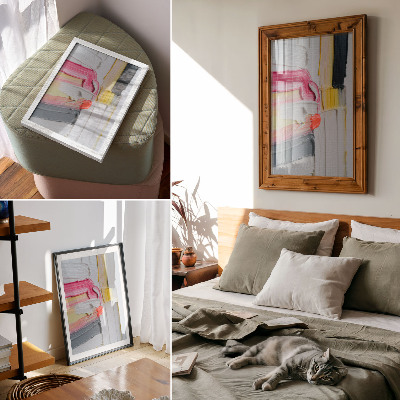 Affiche décorative texture dynamique de rayures de peinture abstraites